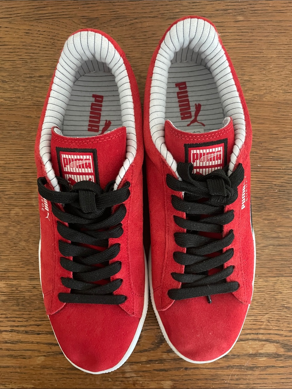 Men’s Puma Red Suede Sneakers. Size 10.5 - Picture 3 of 10